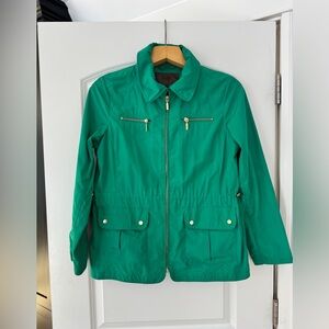 Cortefiel Green European Raincoat Rain Jacket Utility Jacket Coat Small 4